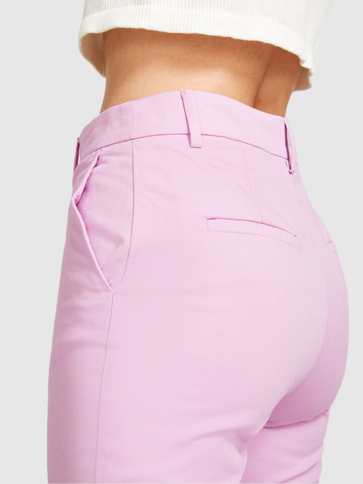 High-waisted trousers - women's high-waisted trousers - Soft Pink | Sisley image number 5